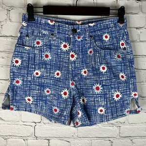 Canyon River Blues Blue‎ White Daisy Flower High Waist Vintage shorts size 5